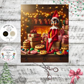 Decoupage Cookie Table Elf Holiday Mischief 薄葉紙