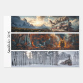 Decoupage Cosmic Bison Wildflower Handsaw Designs  ラッピングペーパーシート (正面3)