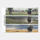 Decoupage Cosmic Bison Wildflower Handsaw Designs  ラッピングペーパーシート (正面2)