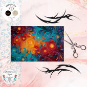 Decoupage Cosmic Swirl Sunburst Vibrant Colors 薄葉紙