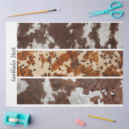 Decoupage Cowhide Rustic Handsaw Panel Designs  薄葉紙 (クラフト)