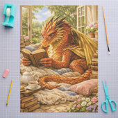 Decoupage Cozy Reading Dragon 薄葉紙