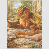 Decoupage Cozy Reading Dragon 薄葉紙