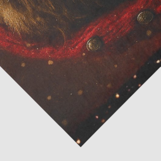 Decoupage Crimson Dramatic Santa Portrait  薄葉紙 (詳細)