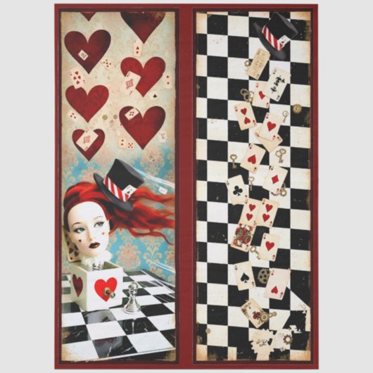 Decoupage Curious Wonderland 薄葉紙 (正面)