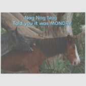 Decoupage Customizable Humorous Horse Print 薄葉紙 (正面)