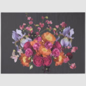 Decoupage Dark Botanical Bloom 薄葉紙 (正面)