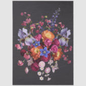 Decoupage Dark Botanical Bloom 薄葉紙 (正面)