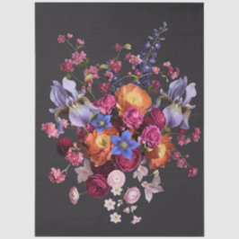 Decoupage Dark Botanical Bloom 薄葉紙