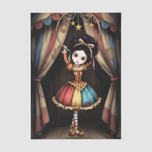 Decoupage Dark Circus Doll 薄葉紙 (正面)
