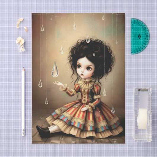 Decoupage Dark Circus Doll 薄葉紙 (クラフト)