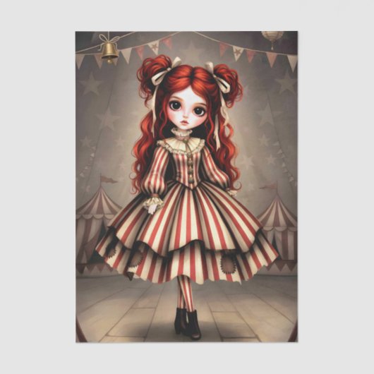 Decoupage Dark Circus Doll 薄葉紙 (正面)