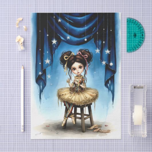 Decoupage Dark Circus Doll 薄葉紙 (クラフト)