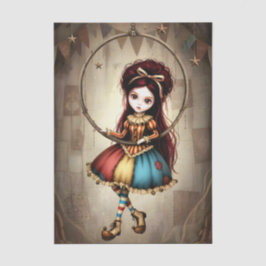 Decoupage Dark Circus Doll 薄葉紙