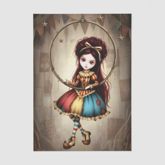 Decoupage Dark Circus Doll 薄葉紙 (正面)