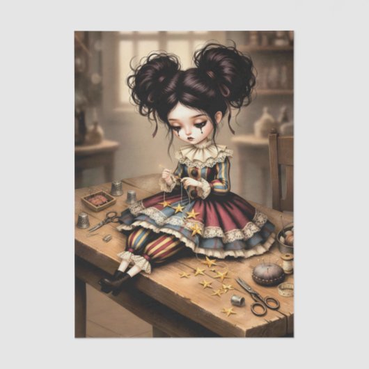 Decoupage Dark Circus Doll 薄葉紙 (正面)