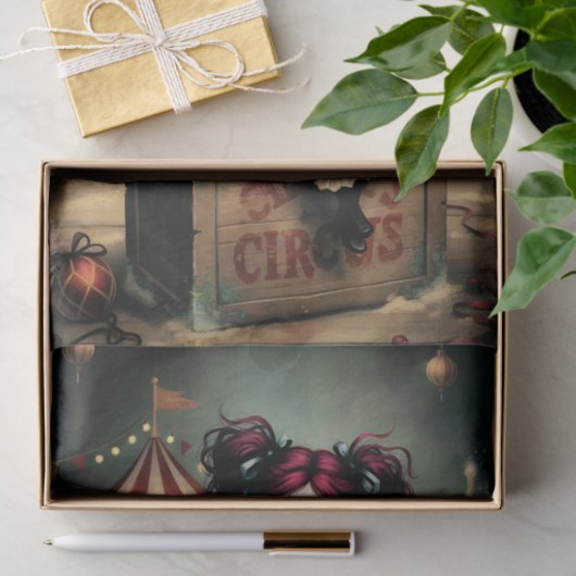 Decoupage Dark Circus Doll 薄葉紙 (ギフト)