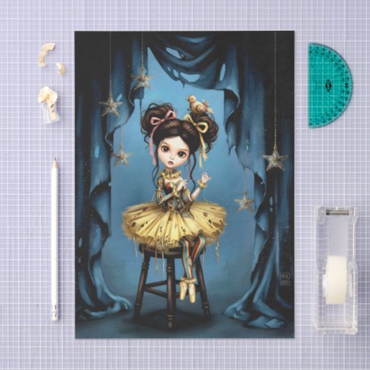 Decoupage Dark Circus Doll 薄葉紙 (クラフト)
