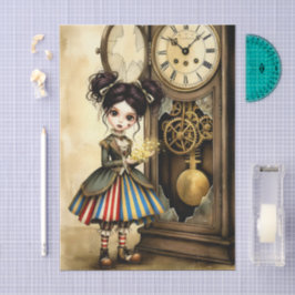 Decoupage Dark Circus Doll 薄葉紙