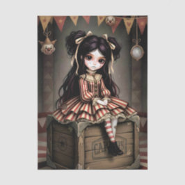 Decoupage Dark Circus Doll 薄葉紙