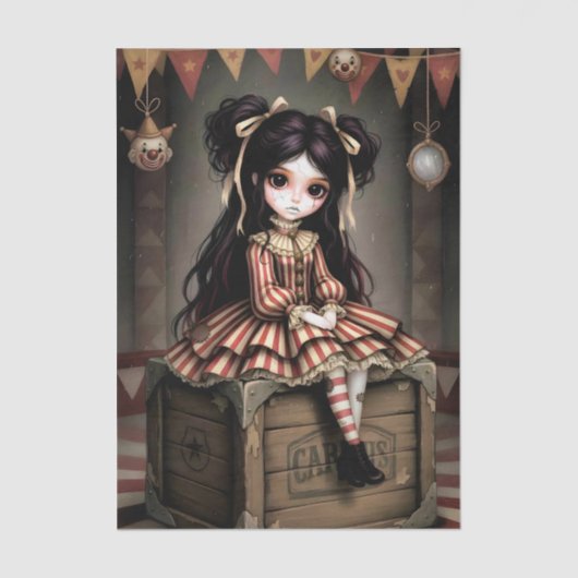 Decoupage Dark Circus Doll 薄葉紙 (正面)
