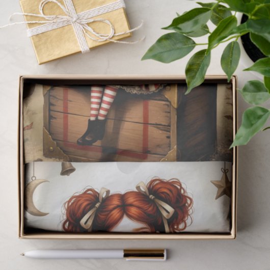 Decoupage Dark Circus Doll 薄葉紙 (ギフト)