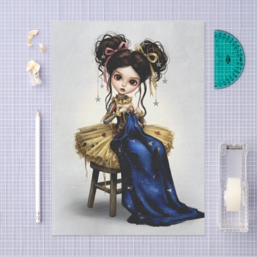 Decoupage Dark Circus Doll 薄葉紙 (クラフト)