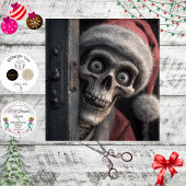Decoupage Dead Serious Santa Claus Skeleton Peek 薄葉紙
