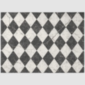 Decoupage Distress Black White Harlequin Backgroun 薄葉紙 (正面)