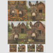 Decoupage Donkey Farm Series Pastoral Charm 薄葉紙 (正面)