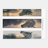  Decoupage Double Exposure Horses Handsaws  ラッピングペーパーシート (正面2)