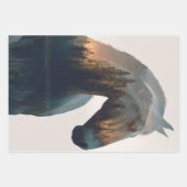  Decoupage Double Exposure Horses Handsaws  ラッピングペーパーシート (正面)