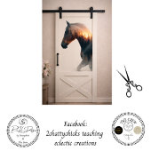 Decoupage Double Exposure Rustic Horse Wall Decor 薄葉紙
