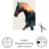 Decoupage Double Exposure Rustic Horse Wall Decor 薄葉紙