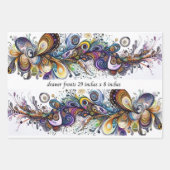 Decoupage Drawer Front 29x8 Teardrop Motif Vibrant ラッピングペーパーシート (正面2)