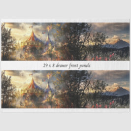 Decoupage Drawer Front Big Top Carnival Panel  薄葉紙