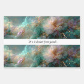 Decoupage Drawer Front Soft Petals Teals Gold ラッピングペーパーシート (正面2)