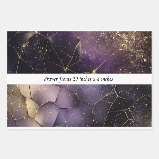 Decoupage Drawer Fronts 29x8 Geometric Cosmic  ラッピングペーパーシート (正面)