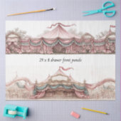 Decoupage Drawer Fronts Rococo Pastel Circus Tents 薄葉紙 (クラフト)