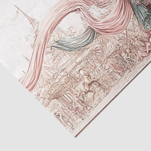 Decoupage Drawer Fronts Rococo Pastel Circus Tents 薄葉紙 (詳細)