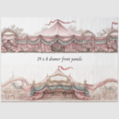 Decoupage Drawer Fronts Rococo Pastel Circus Tents 薄葉紙 (正面)
