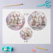 Decoupage Easter Bunnies Macaroon 12" Rounds  薄葉紙 (クラフト)