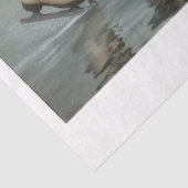 Decoupage Easter Skating Rabbit Duo 11x14 Canvas  薄葉紙 (詳細)