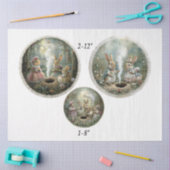 Decoupage Easter Storybook Forest 12" & 8" Circles 薄葉紙 (クラフト)