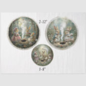 Decoupage Easter Storybook Forest 12" & 8" Circles 薄葉紙 (正面)