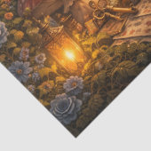 Decoupage Enchanted Mushroom Clock Garden 薄葉紙 (詳細)