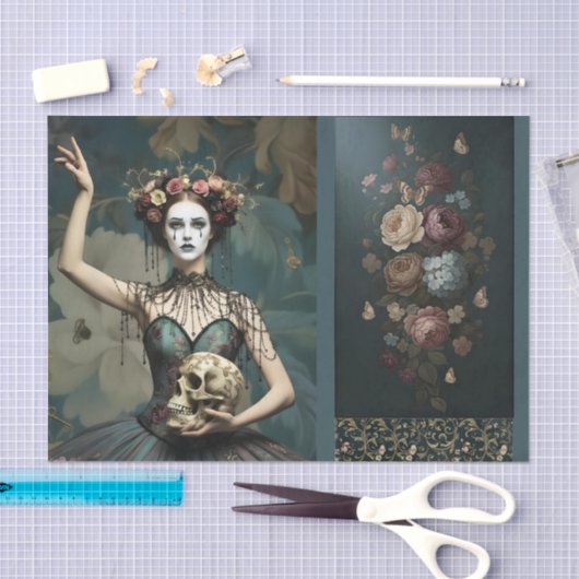 Decoupage/Ephemera Sheet Vitnage Gothic Style 薄葉紙 (クラフト)