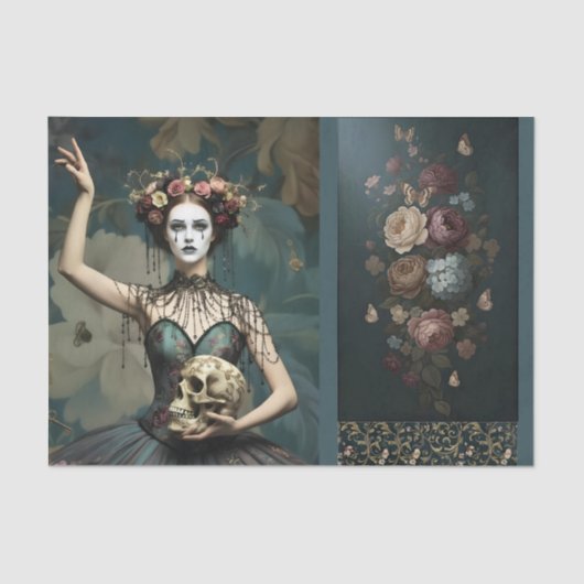 Decoupage/Ephemera Sheet Vitnage Gothic Style 薄葉紙 (正面)