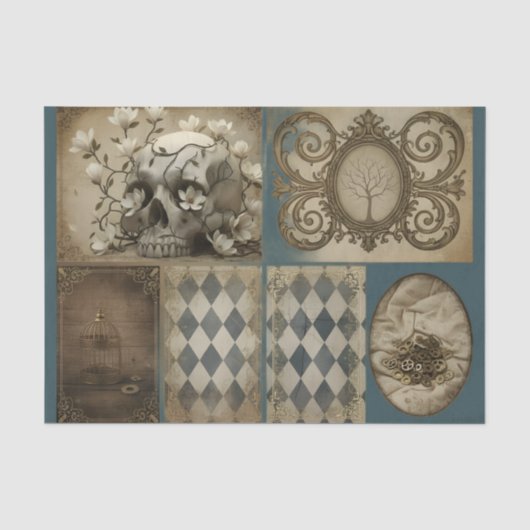 Decoupage/Ephemera Sheet Vitnage Gothic Style 薄葉紙 (正面)