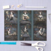 Decoupage/Ephemera Sheet Vitnage Gothic Style Seid 薄葉紙 (クラフト)